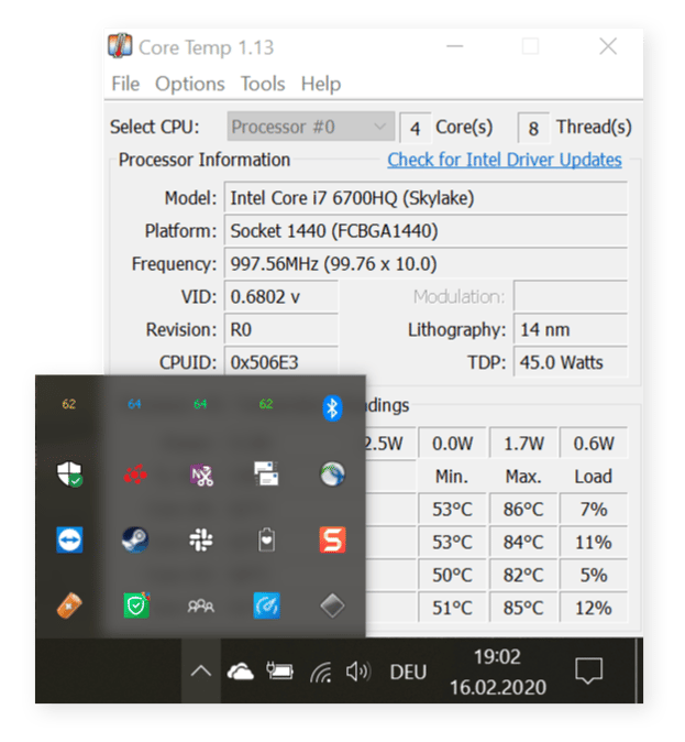 Comment vérifier la température d’un processeur sur Windows AVG